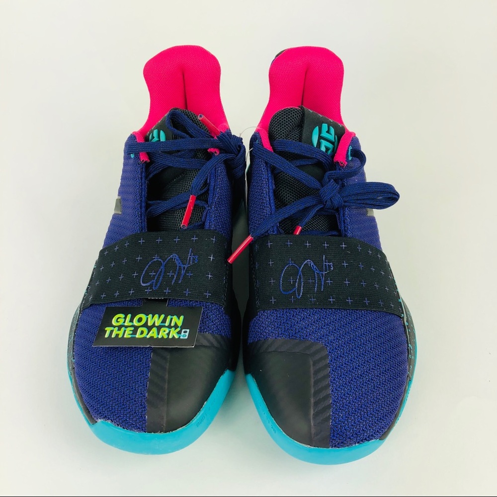 Adidas Harden Vol.3 J Big Kids 5 Shoes Glow Dark - Picture 2 of 7